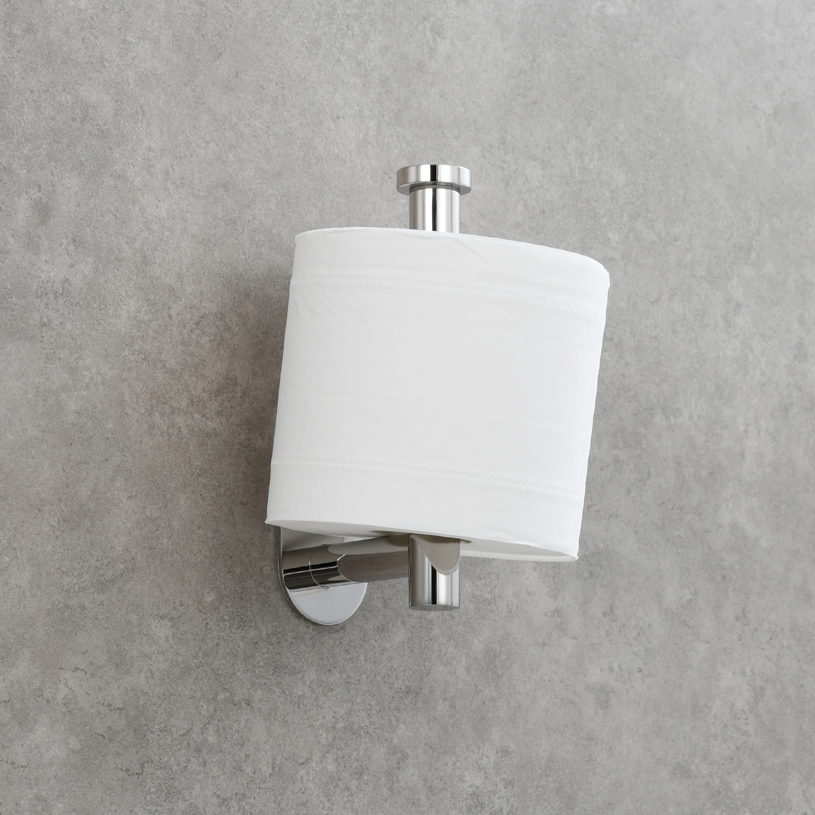 Tecmolog 304 Stainless Steel Bathroom Roll Paper Holder,  Wall Mount Adhesive Toilet Paper Holder, Brushed Nickel/Rectangle/Black/Golden