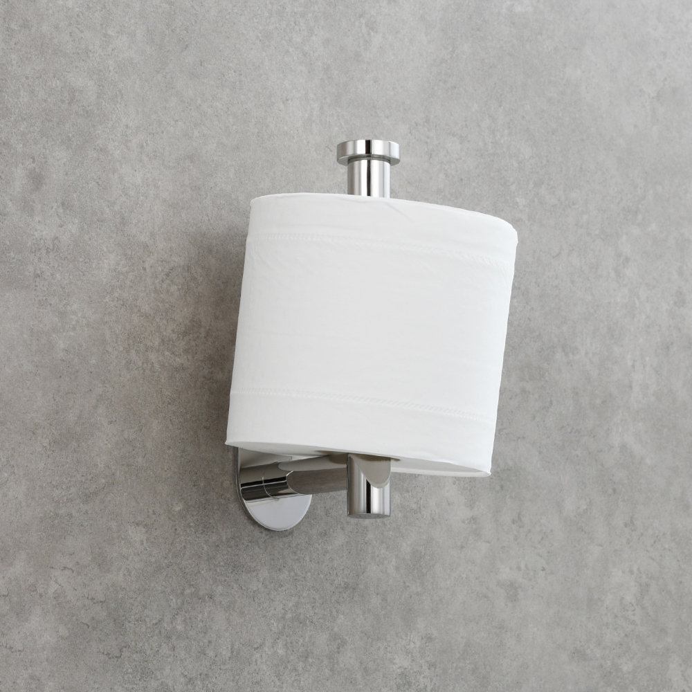 Tecmolog 304 Stainless Steel Bathroom Roll Paper Holder,  Wall Mount Adhesive Toilet Paper Holder, Brushed Nickel/Rectangle/Black/Golden