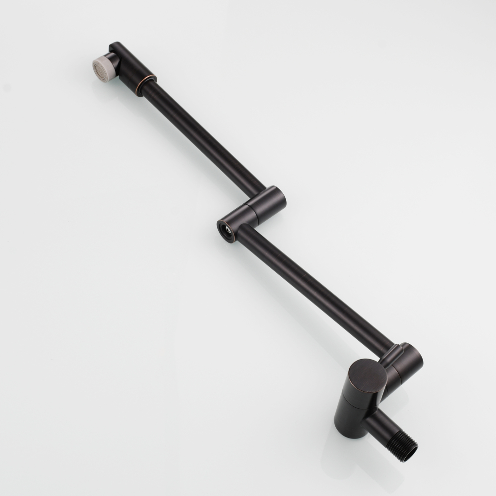 Tecmolog Kitchen Faucet Chrome Wall Mount Pot Filler Faucet Brass 360 Rotatable Folding Lengthened Folding single Handle Unique Cold Water Tap