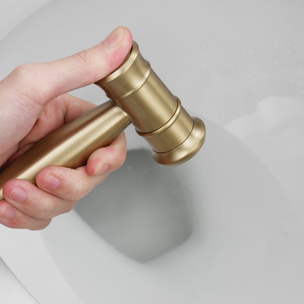 Tecmolog 304 Stainless Steel Bidet Sprayer Set Dual Function Handheld Bidet Sprayer with Brass Diverter,Nickel/Black/Brushed Gold