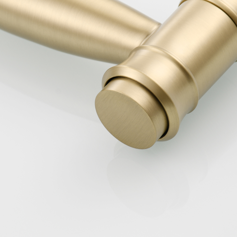 Tecmolog 304 Stainless Steel Bidet Sprayer Set Dual Function Handheld Bidet Sprayer with Brass Diverter,Nickel/Black/Brushed Gold