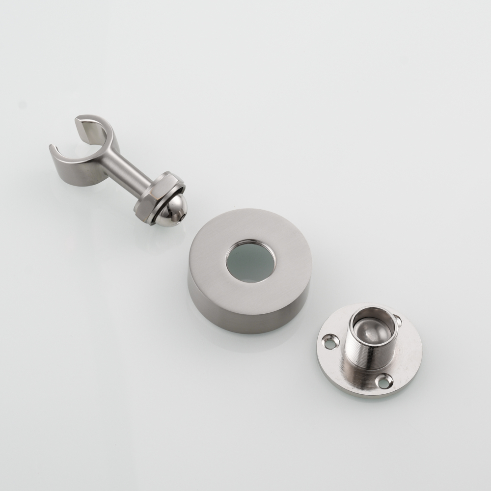 Tecmolog Nail Free Handheld Wall Mount Shower Holder Adjustable Bracket  for Bathroom Accessories,Chrome/Nickel