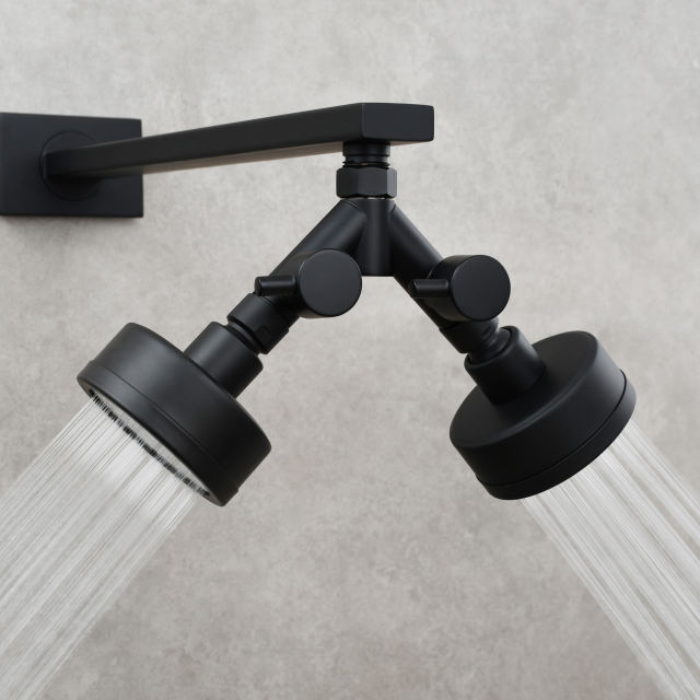 Tecmolog Brass G1/2 Dual Shut Off T-Valve Shower Diverter Y-Valve for Shower Head,Chrome/Nickel/Black