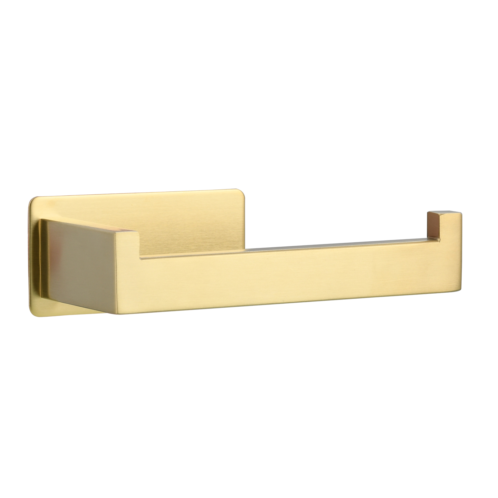Tecmolog 304 Stainless Steel Bathroom Roll Paper Holder,  Wall Mount Adhesive Toilet Paper Holder, Brushed Nickel/Rectangle/Black/Golden