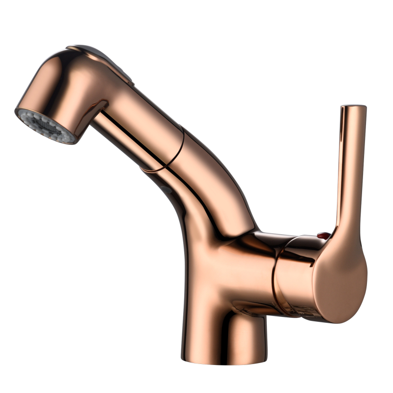 Tecmolog Brass Pull Out Faucet Basin Faucet Hot And Cold Water Faucet Bathroom Mixer Tap Single Handle,BC6232