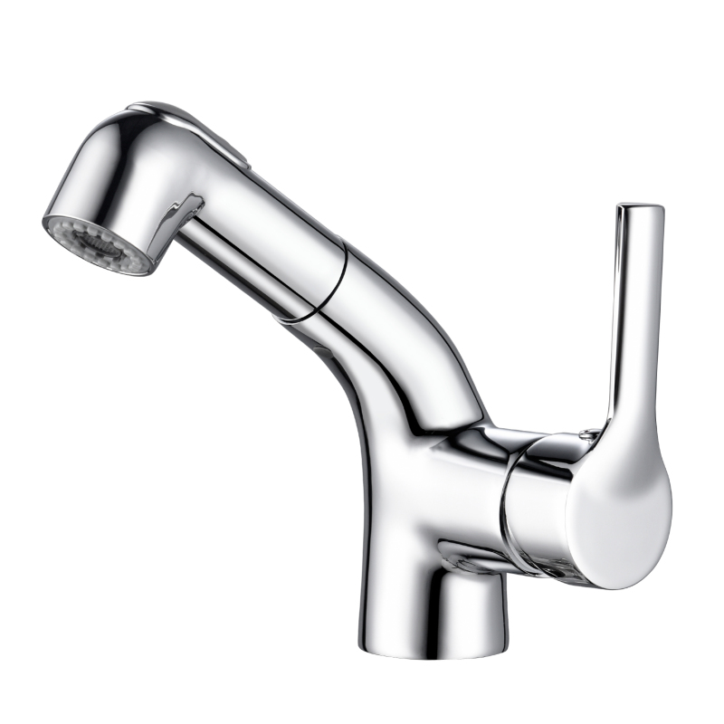 Tecmolog Brass Pull Out Faucet Basin Faucet Hot And Cold Water Faucet Bathroom Mixer Tap Single Handle,BC6232