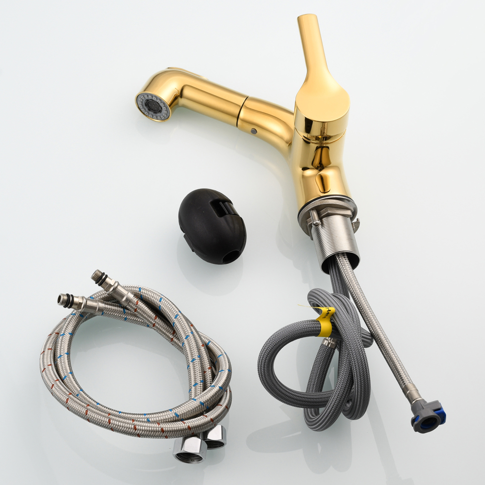 Tecmolog Brass Pull Out Faucet Basin Faucet Hot And Cold Water Faucet Bathroom Mixer Tap Single Handle,BC6232