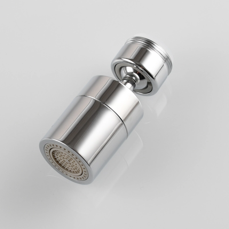 Tecmolog Brass Swiveling Aerator M22 Female M24 Male Thread Chrome 360° Rotating Tap Aerator Diffuser with 2 Spray Function