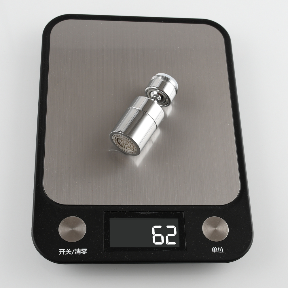 Tecmolog Brass Swiveling Aerator M22 Female M24 Male Thread Chrome 360° Rotating Tap Aerator Diffuser with 2 Spray Function