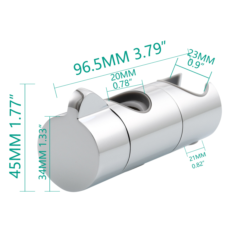 Tecmolog Brass Movable Shower Head Bracket Holder for 20mm Shower Slide Bar