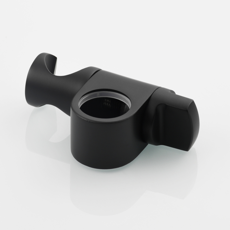 Tecmolog Adjustable Shower Head Holder for Slide Bar 25mm, Shower Bar Slider Holder Replacement Part, Brushed Nickel/Black, ST35/ST35A