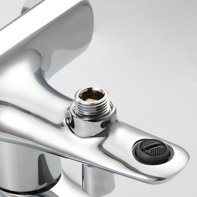 Tecmolog Brass Bathtub Shower Set Single Handle Hot and Cold Faucet Shower Mixer Chrome/Black/Gray