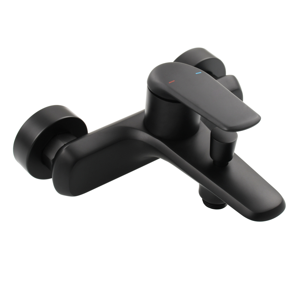 Tecmolog Brass Bathtub Shower Set Single Handle Hot and Cold Faucet Shower Mixer Chrome/Black/Gray