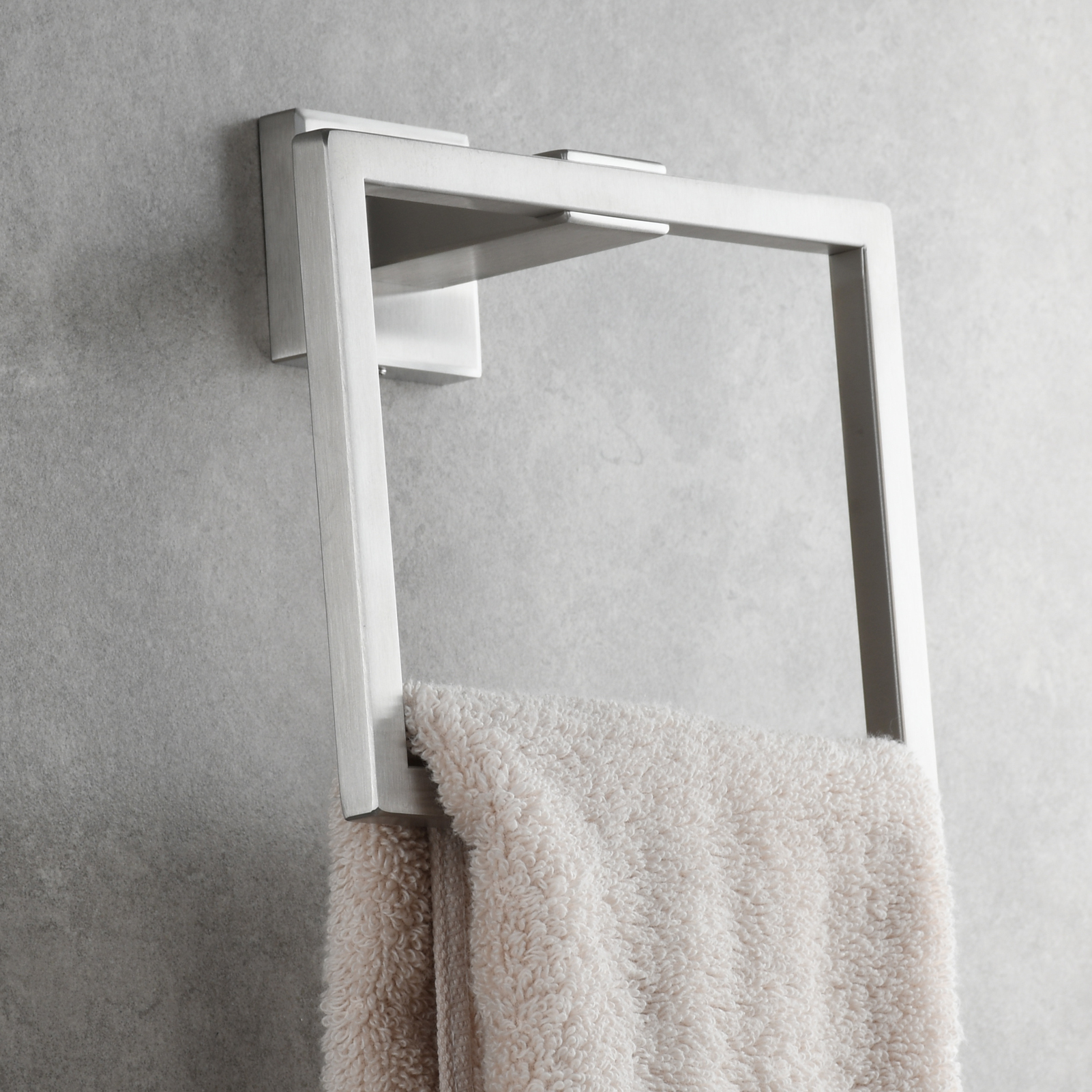 Tecmolog Stainless Steel Towel Ring and Toilet Paper Holder,Mirror Bathroom Hardware Bathroom Hand Towel Holder Wall Mounted