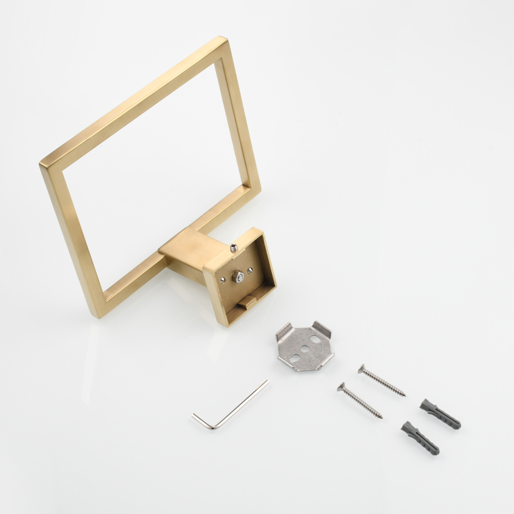 Tecmolog Stainless Steel Towel Ring and Toilet Paper Holder,Mirror Bathroom Hardware Bathroom Hand Towel Holder Wall Mounted