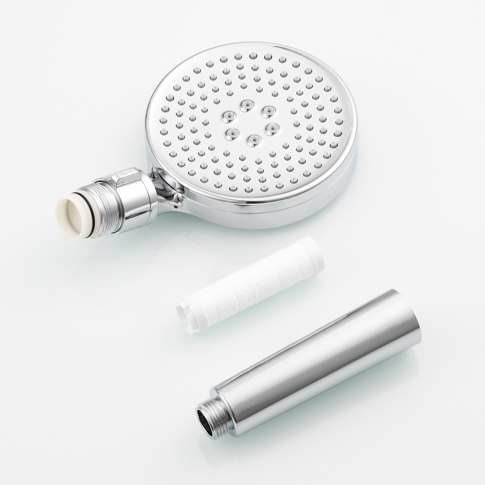 Tecmolog ABS Plastic Chrome Handheld Shower Head,Multi-Function ABS Shower hand 2 Modes,With Shower Hose&Holder Bracket