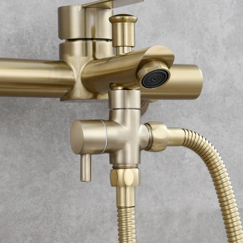 Tecmolog Brass Shower Arm Diverter Valve for Hand Held Showerhead 3 Way Shower Diverter Valve G1/2 DSF007/DSF007NA/DSF007C