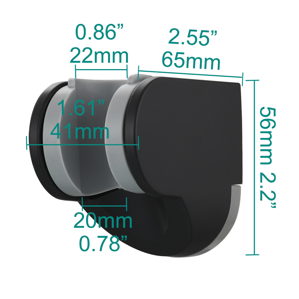 Tecmolog hand shower holder adjustable plastic wall shower holder holder for shower head chrome, ST01