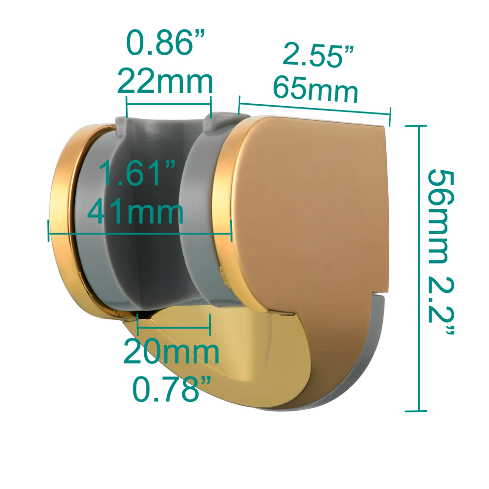 Tecmolog hand shower holder adjustable plastic wall shower holder holder for shower head chrome, ST01