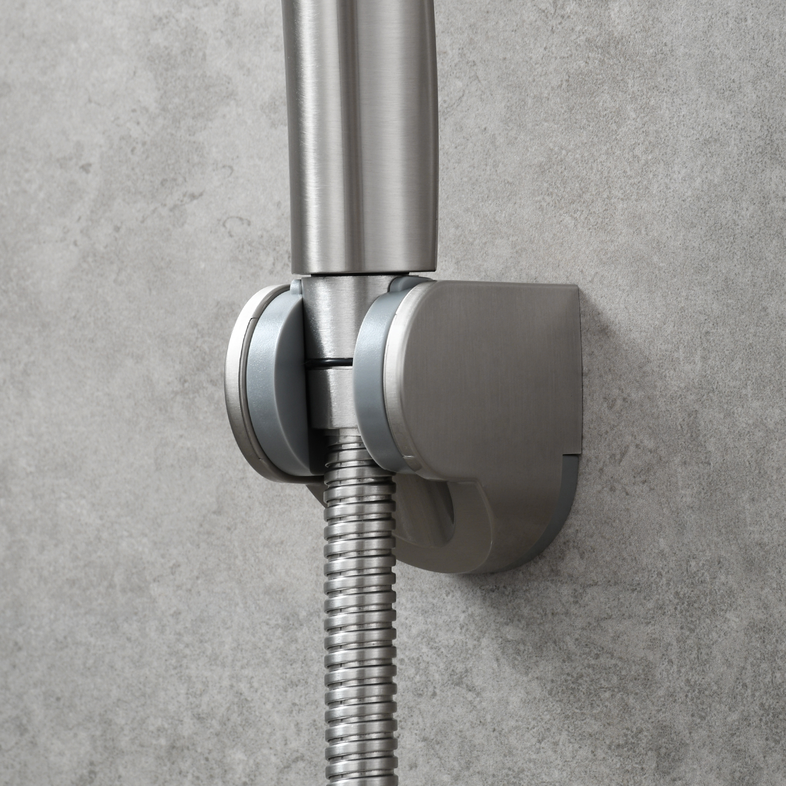 Tecmolog hand shower holder adjustable plastic wall shower holder holder for shower head chrome, ST01