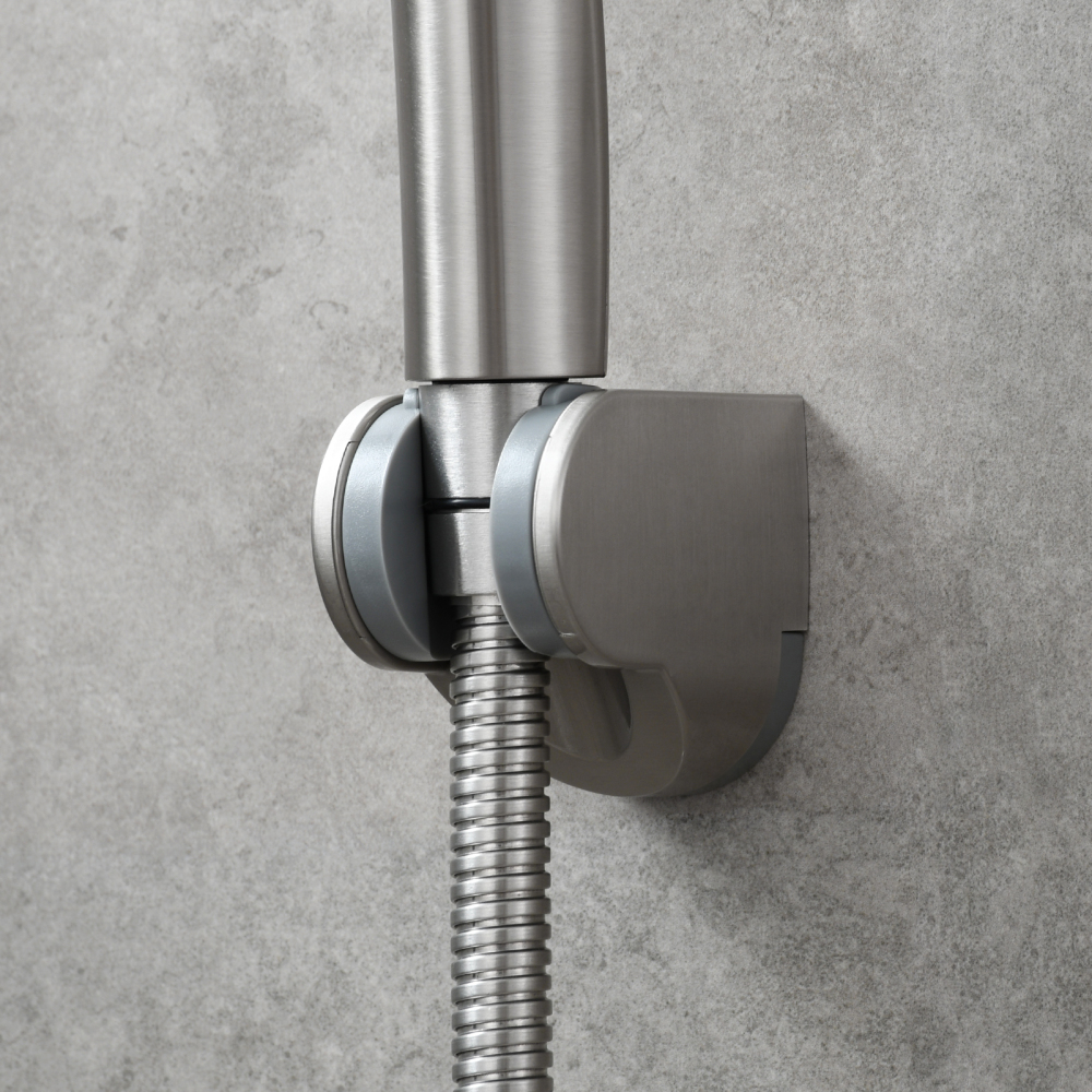 Tecmolog hand shower holder adjustable plastic wall shower holder holder for shower head chrome, ST01