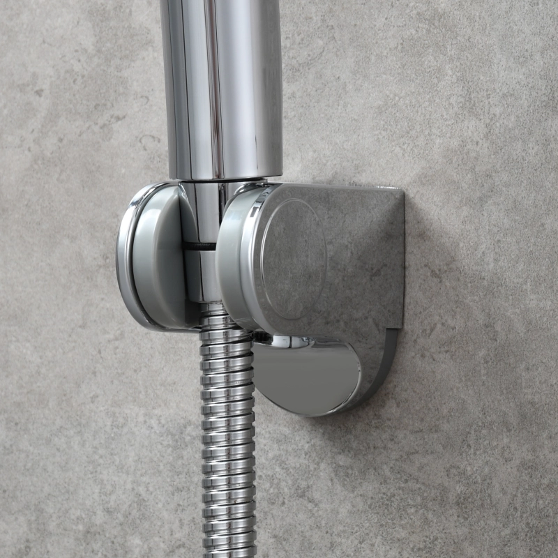 Tecmolog hand shower holder adjustable plastic wall shower holder holder for shower head chrome, ST01