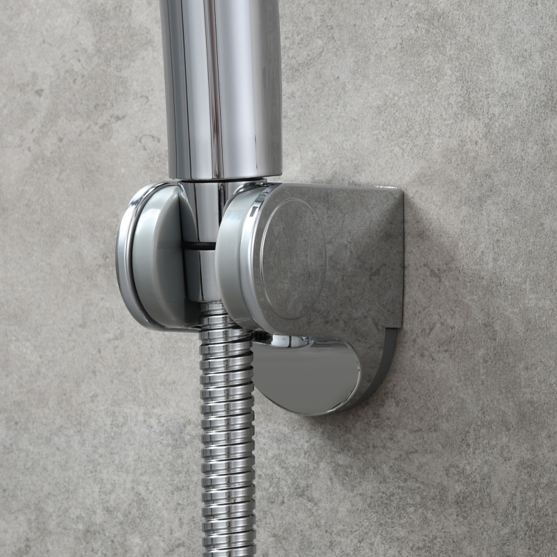Tecmolog hand shower holder adjustable plastic wall shower holder holder for shower head chrome, ST01