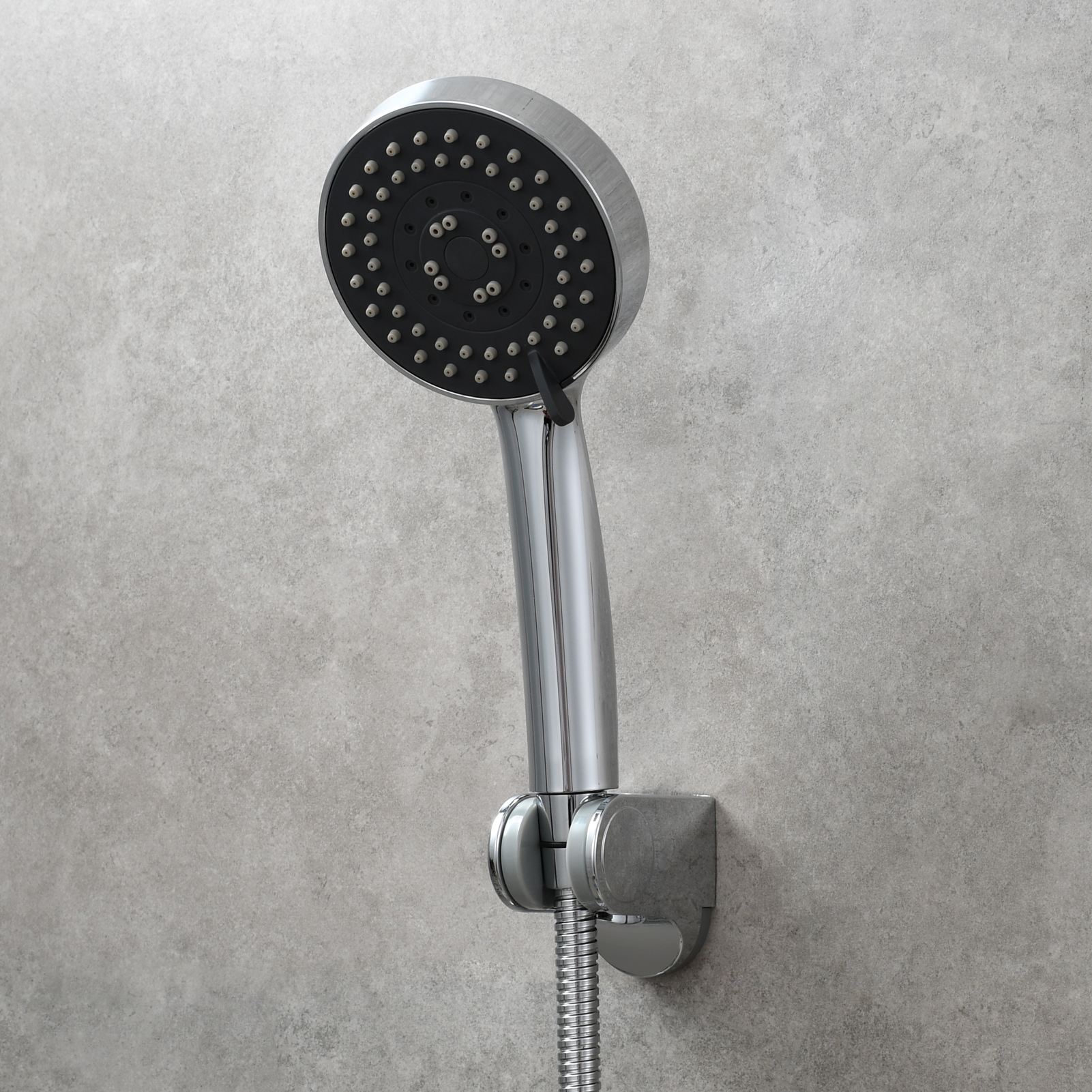 Tecmolog hand shower holder adjustable plastic wall shower holder holder for shower head chrome, ST01
