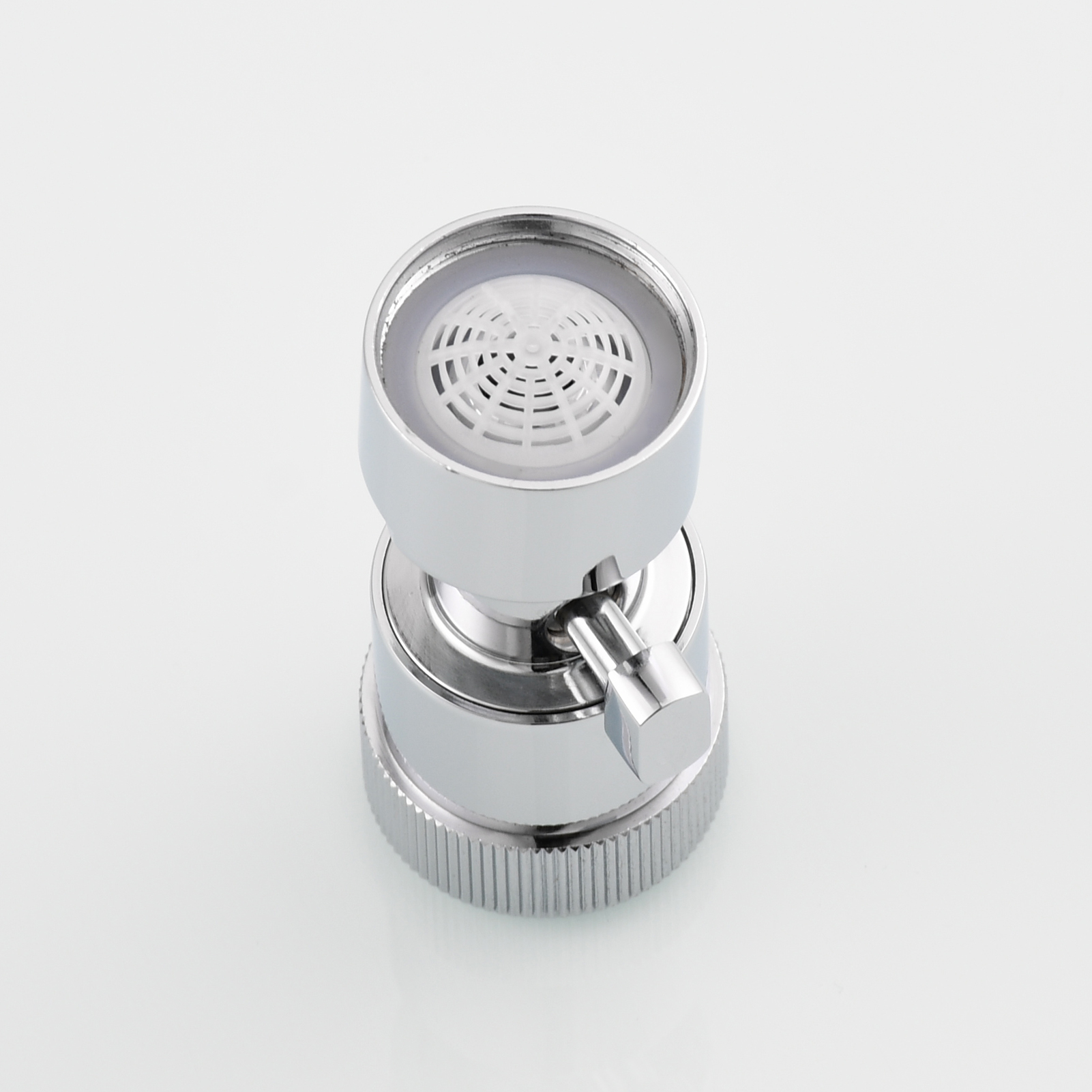 Tecmolog Dual-function Female M22/Male M24 Faucet Aerator With Adjustable Water Flow, 1.8 GPM Extra Big Angle Rotate Kitchen Sink Aerator Sprayer Head 360 Degree Swivel Sprayer Attachment-55/64 Inch Chrome