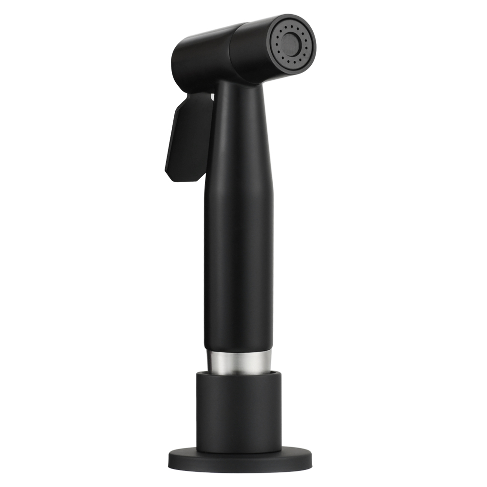 Tecmolog Stainless Steel Black Kitchen Faucet Sprayer, Kitchen Sink Side Sprayer Set for Kitchen Sink Washing WS030CF