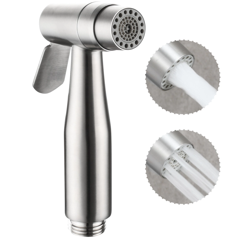 Tecmolog Stainless Steel Hand Held Bidet Sprayer Shattaf with Double Water Mode for Toilet Washing WS024A/WS024AS/WA024AF