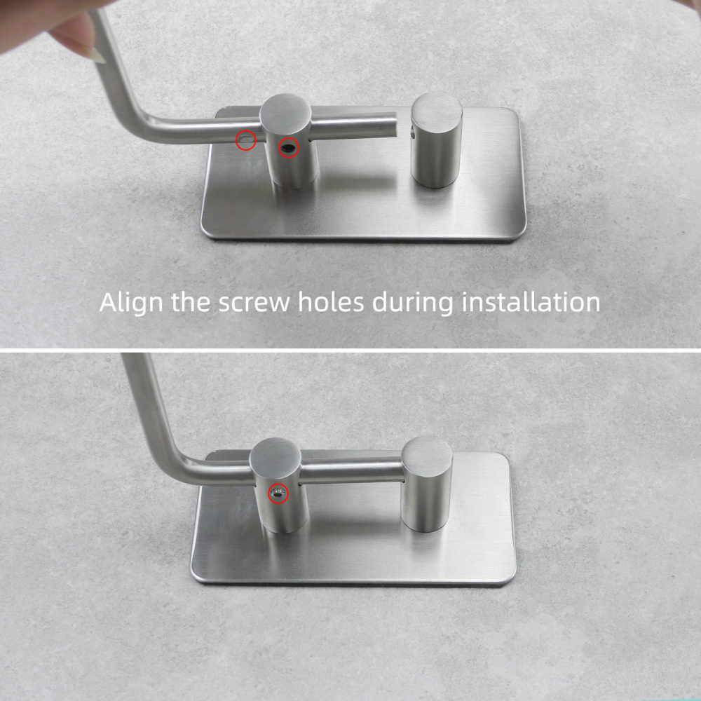 Tecmolog 304 Stainless Steel No Drilling Bathroom Brushed Nickel Paper Roll Holder,Toilet Tissue Paper,Bathroom Accessories