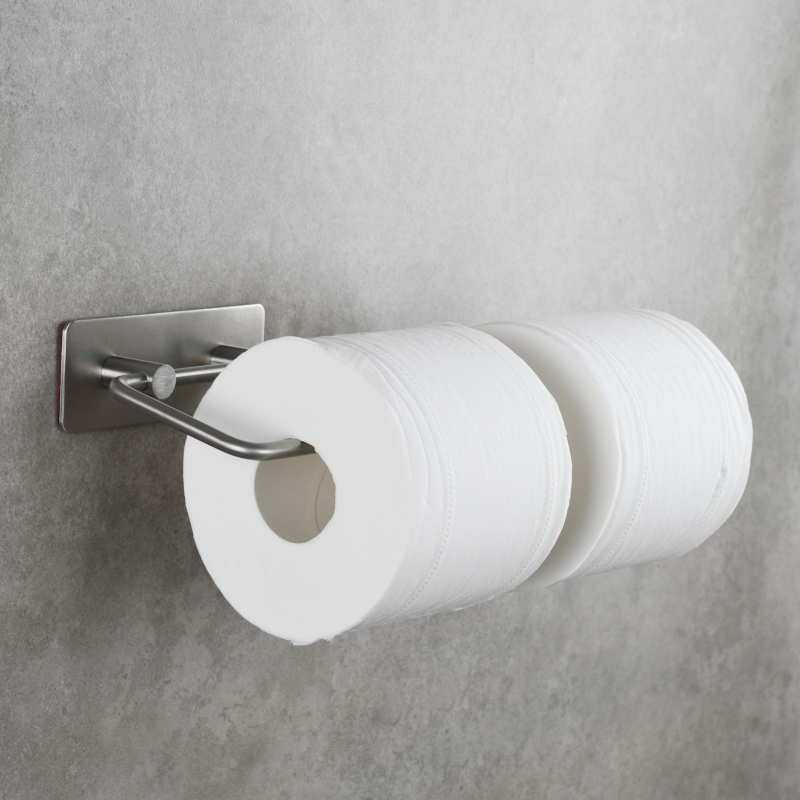 Tecmolog 304 Stainless Steel No Drilling Bathroom Brushed Nickel Paper Roll Holder,Toilet Tissue Paper,Bathroom Accessories
