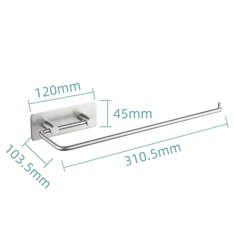 Tecmolog 304 Stainless Steel No Drilling Bathroom Brushed Nickel Paper Roll Holder,Toilet Tissue Paper,Bathroom Accessories