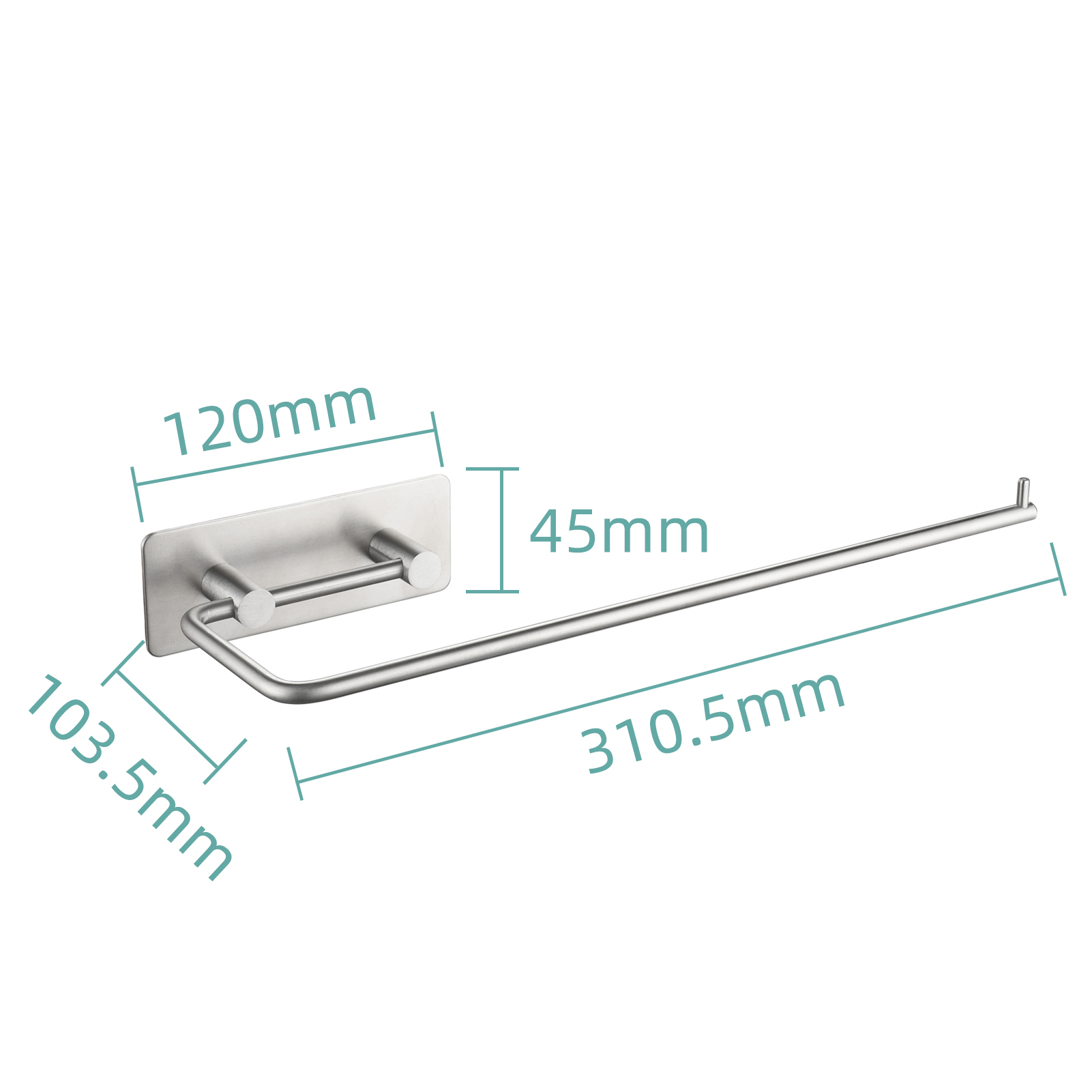 Tecmolog 304 Stainless Steel No Drilling Bathroom Brushed Nickel Paper Roll Holder,Toilet Tissue Paper,Bathroom Accessories