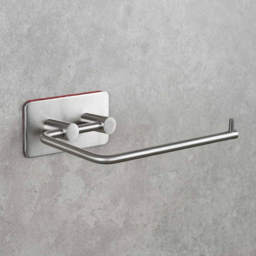 Tecmolog 304 Stainless Steel No Drilling Bathroom Brushed Nickel Paper Roll Holder,Toilet Tissue Paper,Bathroom Accessories