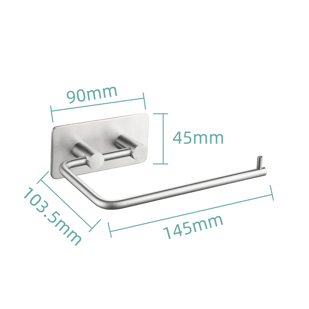 Tecmolog 304 Stainless Steel No Drilling Bathroom Brushed Nickel Paper Roll Holder,Toilet Tissue Paper,Bathroom Accessories