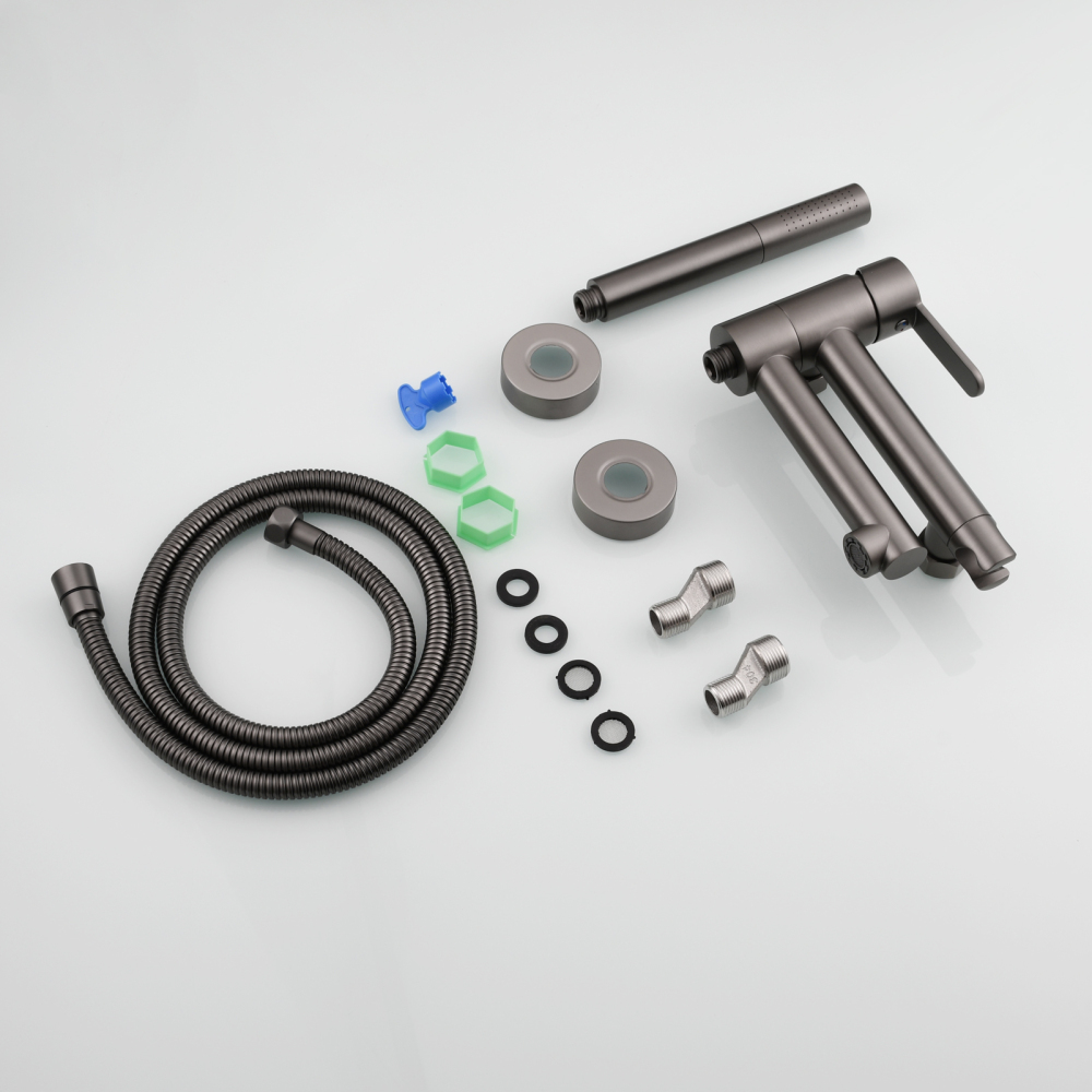 Tecmolog Brass Bathtub Faucet Set,Bathroom Wall-Mounted Bathtub  for Showering,with Handheld Shower for Showering,Chrome/Black