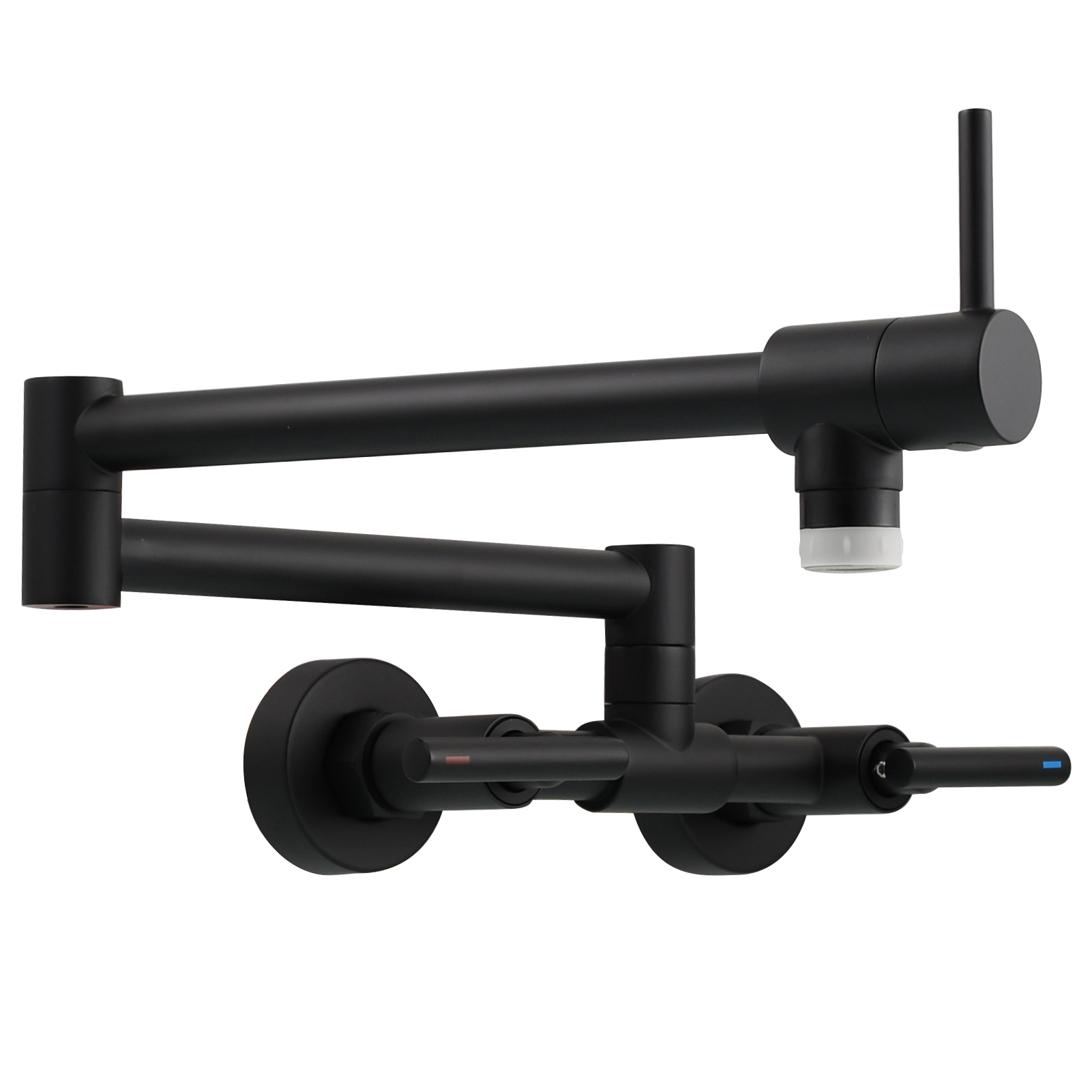 Tecmolog Pot Filler Faucet Wall Mounted Kitchen Faucet with Dual Switch Double Handle Taps,BC1243