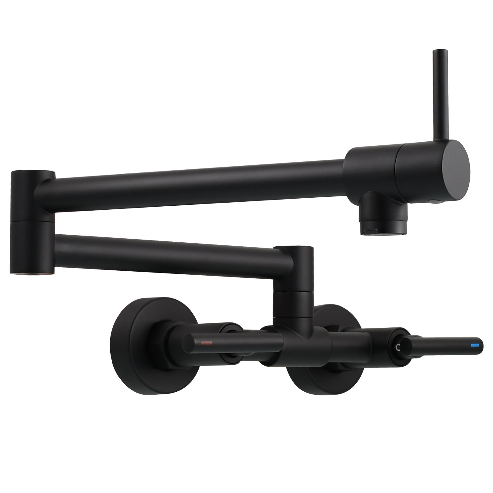Tecmolog Pot Filler Faucet Wall Mounted Kitchen Faucet with Dual Switch Double Handle Taps,BC1243