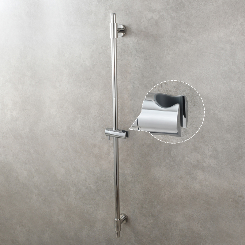 Tecmolog Stainless Steel Shower Slide Bar with Height/Angle Hangheld 5 Function Shower Head,SBH268-78