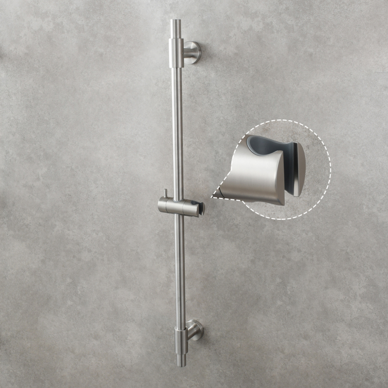 Tecmolog Stainless Steel Shower Slide Bar with Height/Angle Hangheld 5 Function Shower Head,SBH268-78