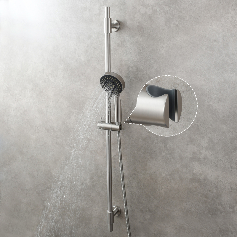 Tecmolog Stainless Steel Shower Slide Bar with Height/Angle Hangheld 5 Function Shower Head,SBH268-78