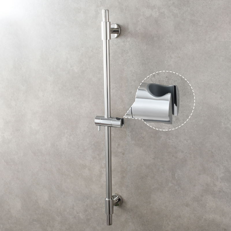 Tecmolog Stainless Steel Shower Slide Bar with Height/Angle Hangheld 5 Function Shower Head,SBH268-78