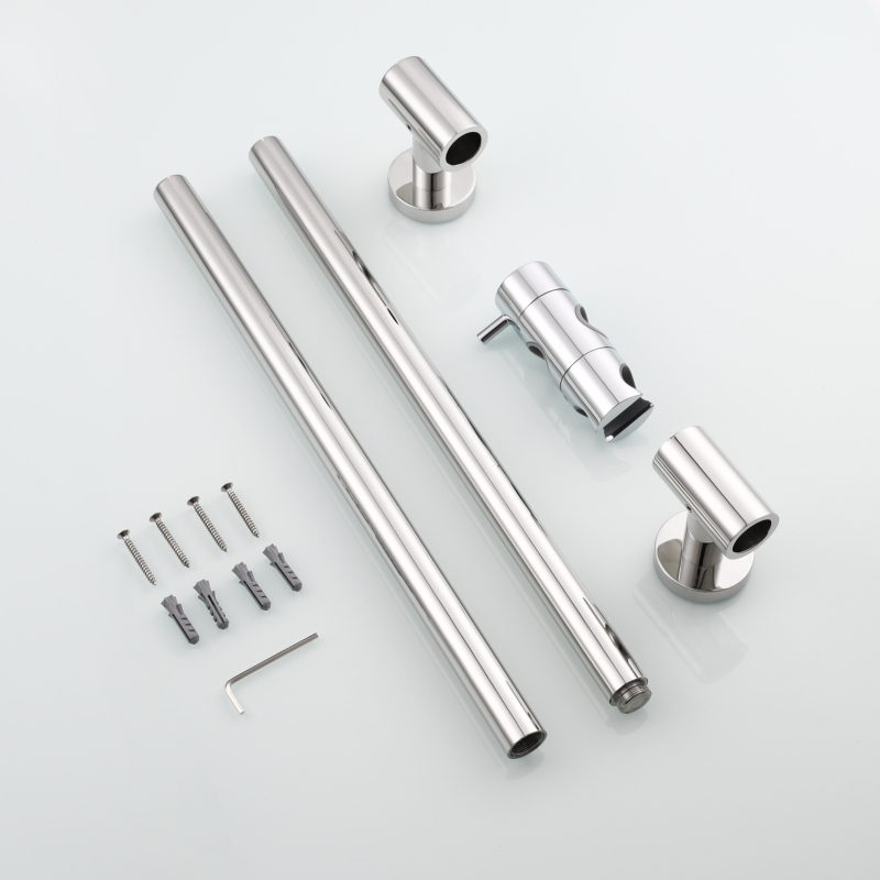 Tecmolog Stainless Steel Shower Slide Bar with Height/Angle Hangheld 5 Function Shower Head,SBH268-78