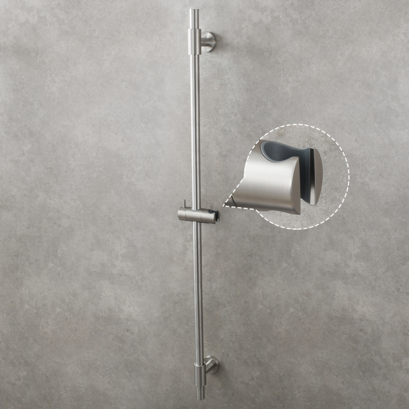 Tecmolog Stainless Steel Shower Slide Bar with Height/Angle Hangheld 5 Function Shower Head,SBH268-78