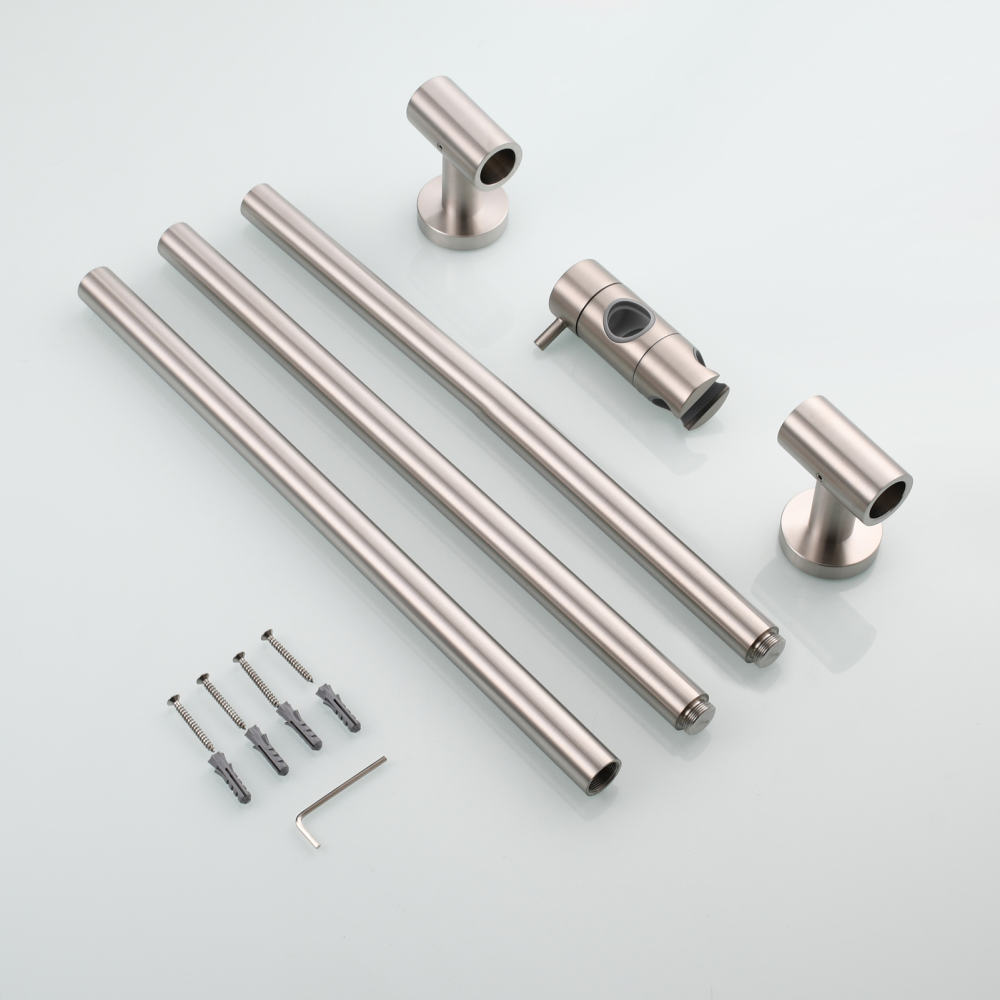 Tecmolog Stainless Steel Shower Slide Bar with Height/Angle Hangheld 5 Function Shower Head,SBH268-78