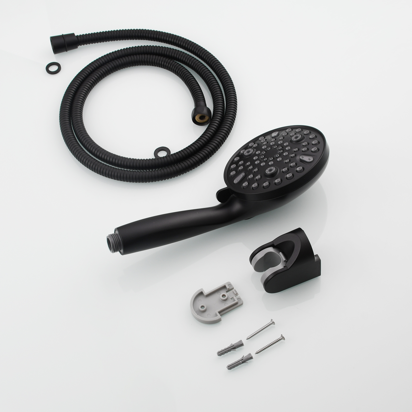 Tecmolog ABS Plastic Handheld Shower,Bathroom High Pressure Ten-Functions Showerhead,Chrome,Black,Brushed Nickel,BS168