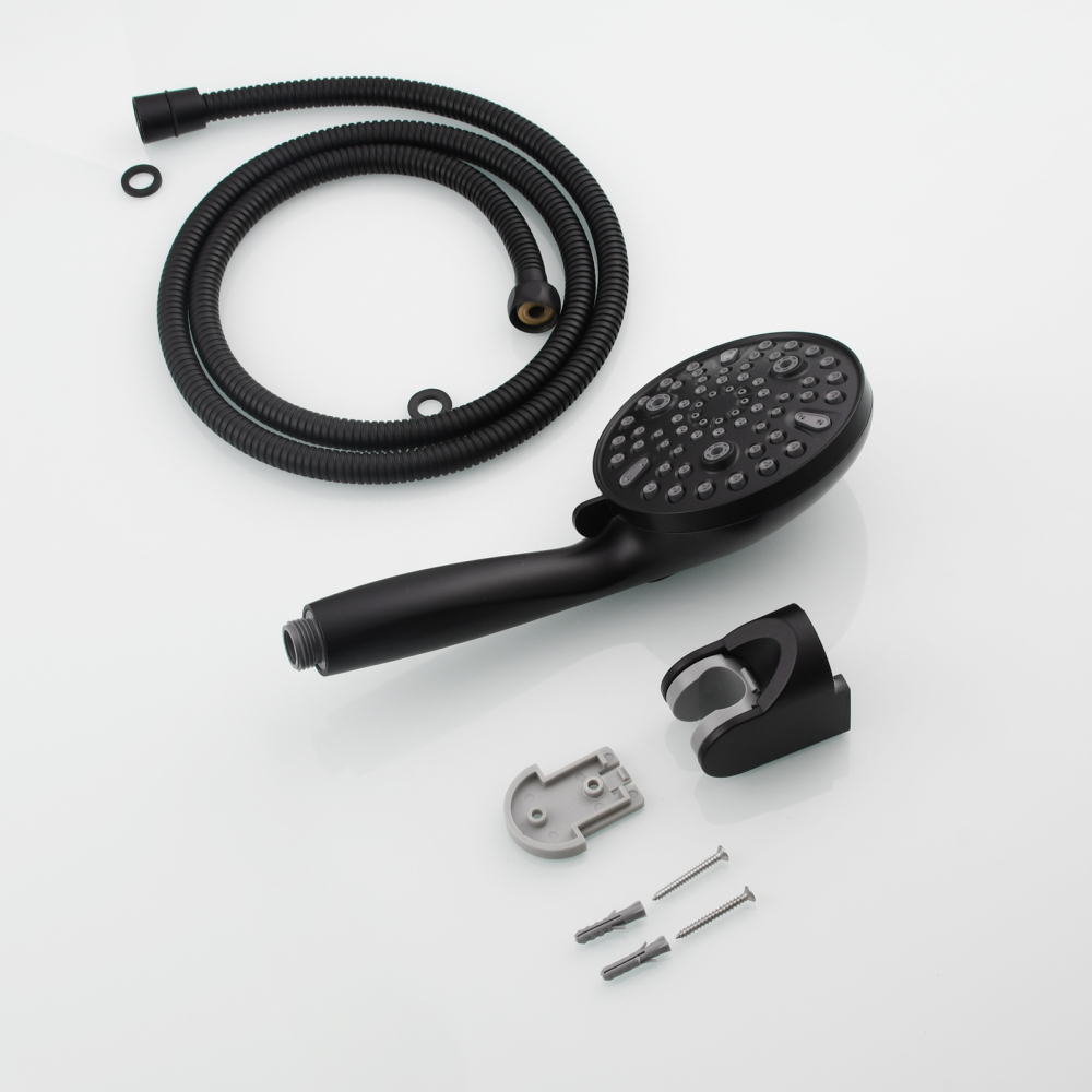 Tecmolog ABS Plastic Handheld Shower,Bathroom High Pressure Ten-Functions Showerhead,Chrome,Black,Brushed Nickel,BS168