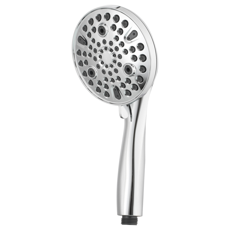 Tecmolog ABS Plastic Handheld Shower,Bathroom High Pressure Ten-Functions Showerhead,Chrome,Black,Brushed Nickel,BS168